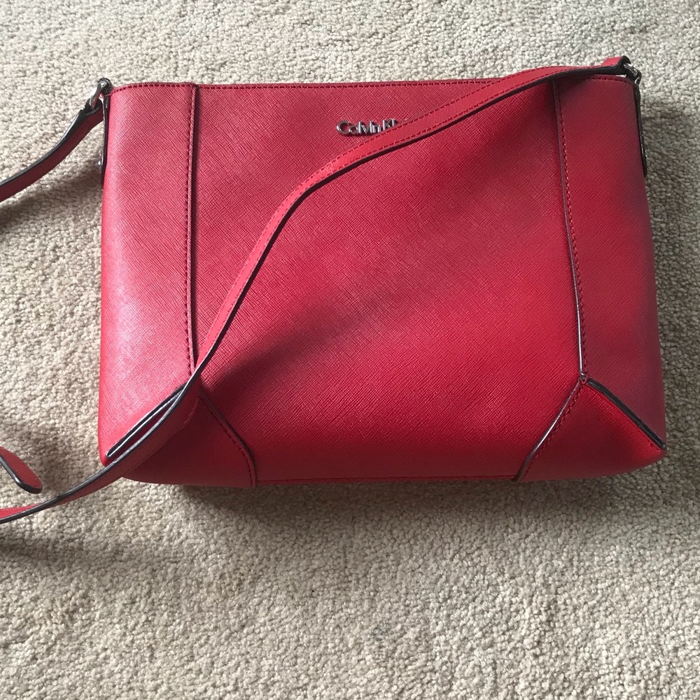 Red Calvin Klein Purse- never used